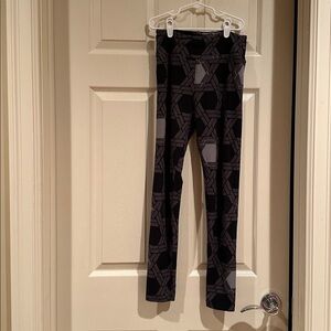 LuLaRoe Leggings - Black and Gray Geometric